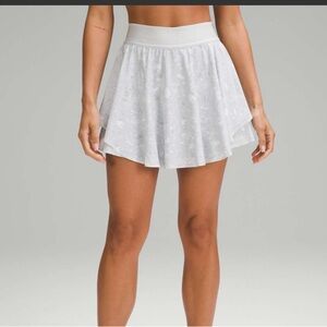 Lululemon Court Rival High-Rise Skirt *Long Terrazzo Marble Silver Ice M…